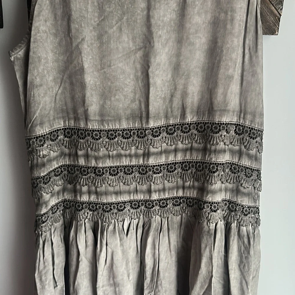 Gray ruffle Altar’d State tunic dress - Picture 8 of 9